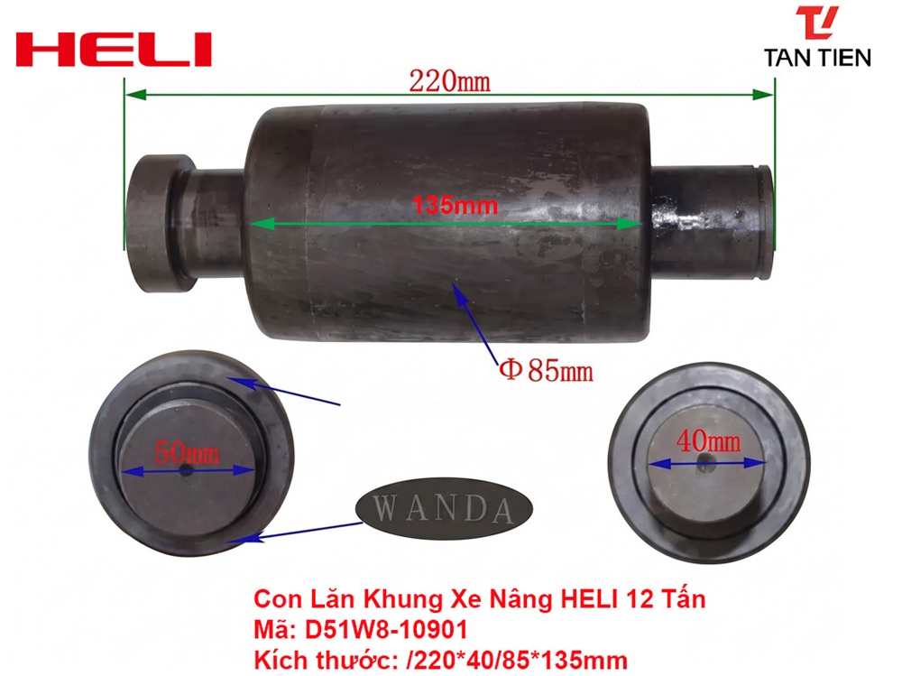 Con Lăn Khung Nâng HELI D51W8-10901